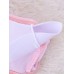 Women Sexy Pink Criss Cross Belt Wireless Bikini Halter Lace-Up Solid Color Swimwear