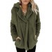 Women Thicken Fleece Lapel Solid Color Winter Sweatshirt Coats