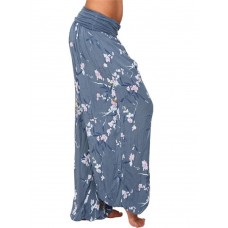 Casual Women Wide Leg Floral Print Trouser Pants